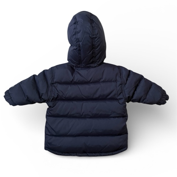 GAP Navy Down Puffer Coat 12-18 months - Picture 2 of 8